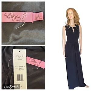 Eliza J Party Gown Size 8 black 
Wedding Cocktail Evening Maxi
Dress Elegant Bli